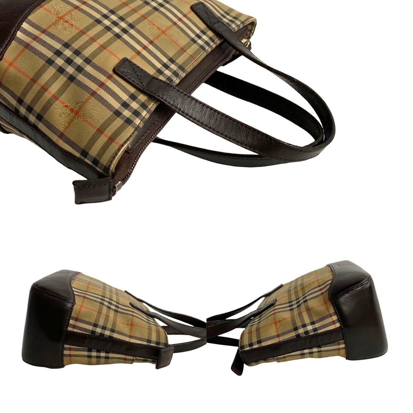 Burberry Canvas Leather Handbag Tote Bag ()