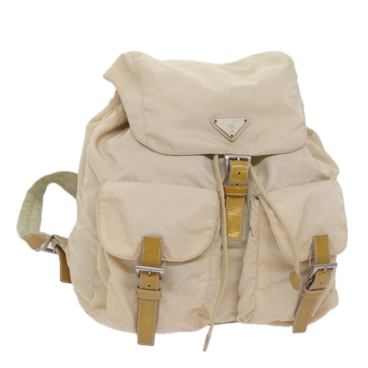PRADA Backpack Nylon Beige  67585