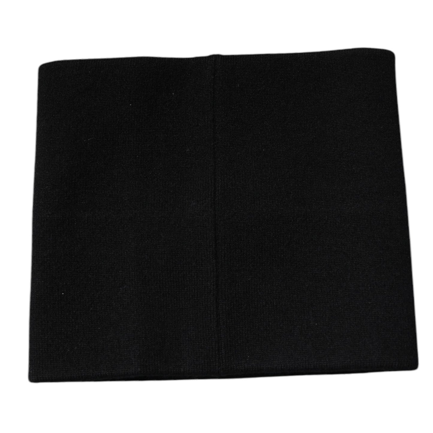Dolce & Gabbana Black Cashmere Knitted Square Handkerchief Men's Scarf