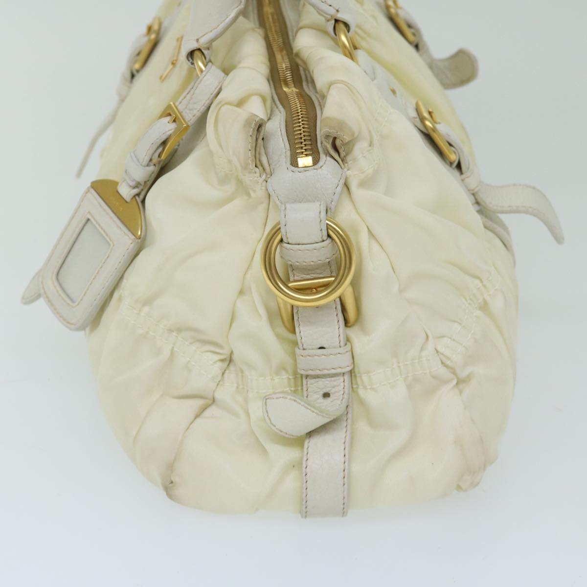 PRADA Hand Bag Nylon 2way White  67672
