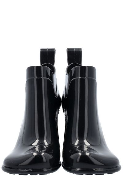 BOTTEGA VENETA Shine Rubber Boots with Block Heel