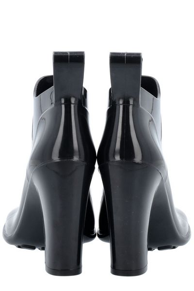 BOTTEGA VENETA Shine Rubber Boots with Block Heel