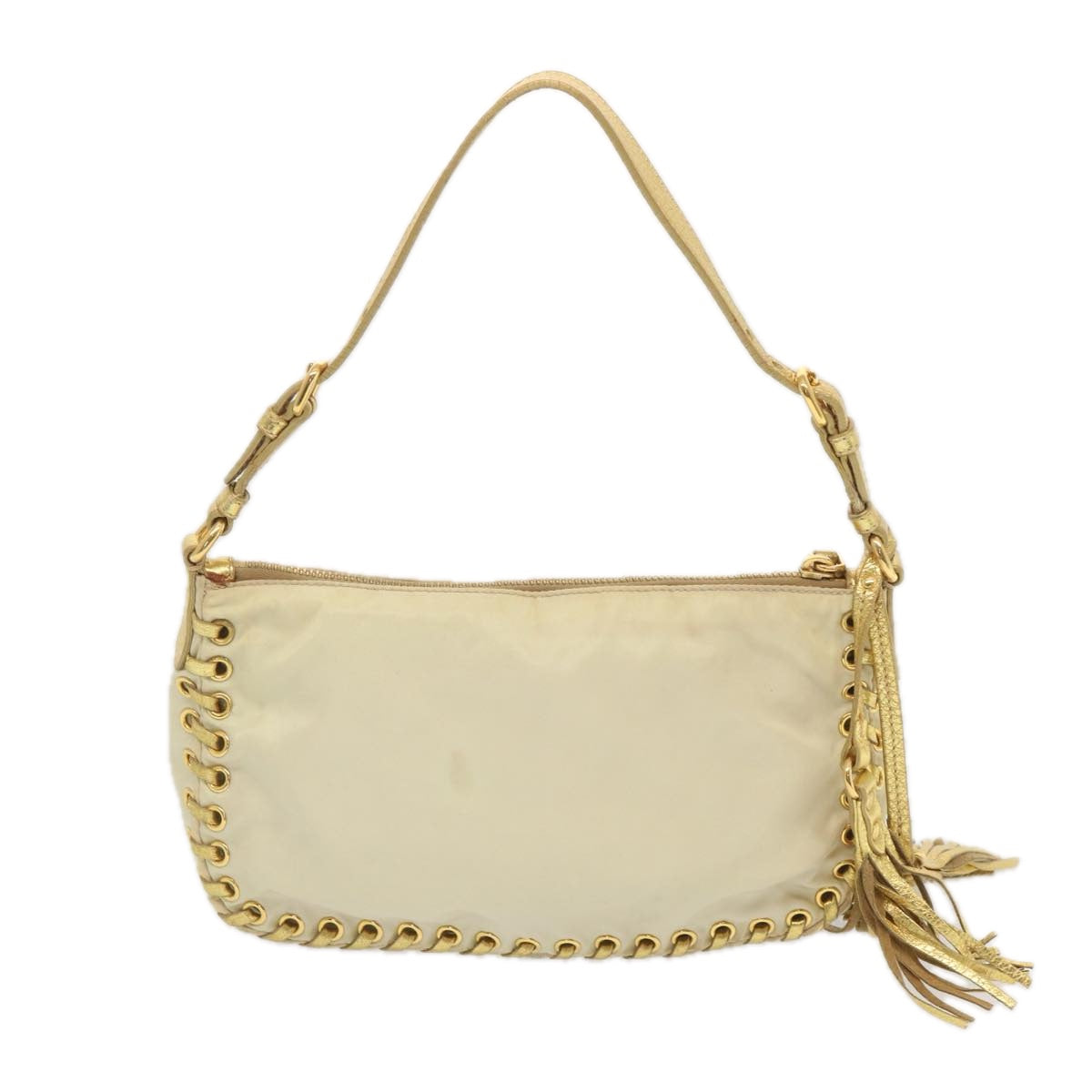 PRADA Accessory Pouch Nylon Cream  67745