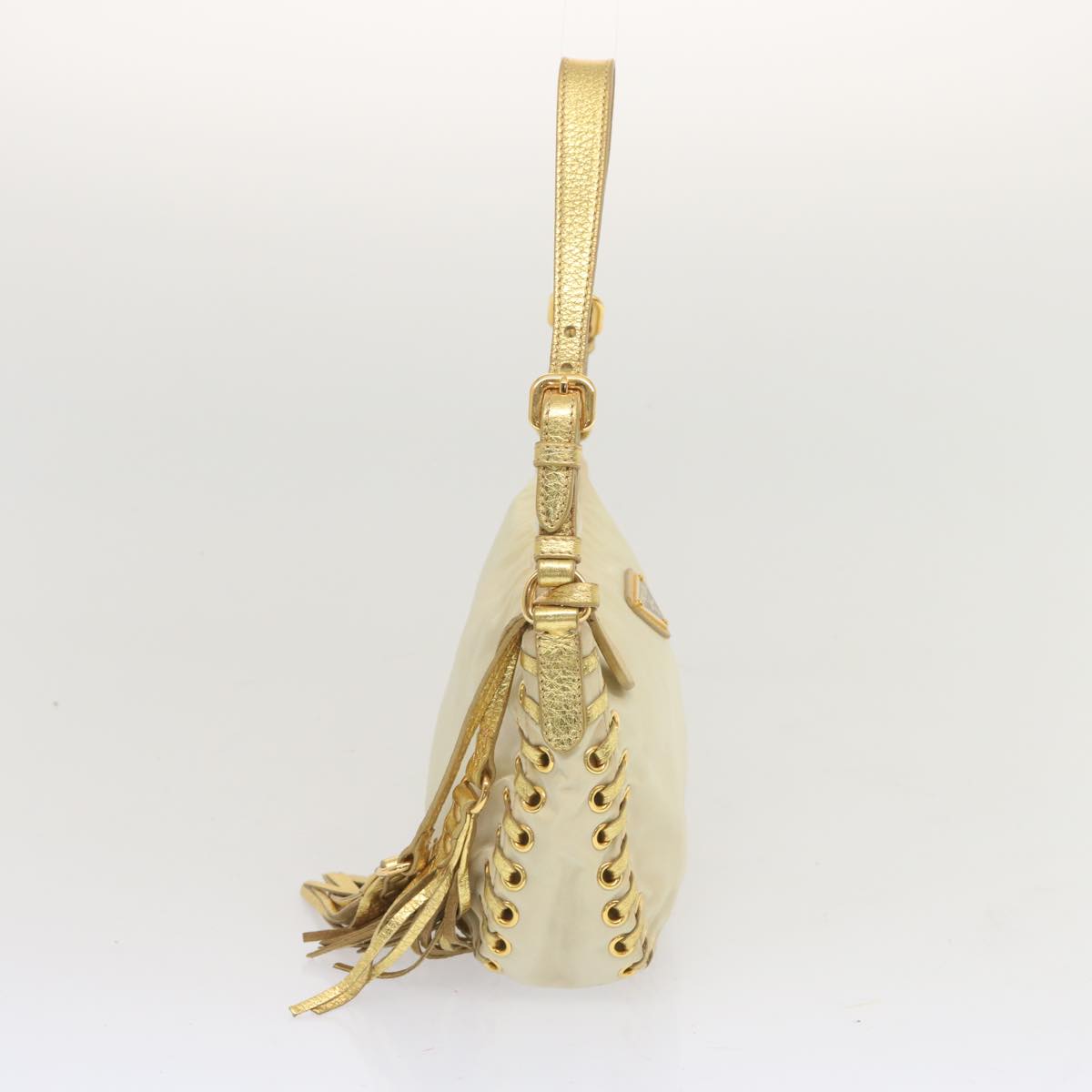 PRADA Accessory Pouch Nylon Cream  67745