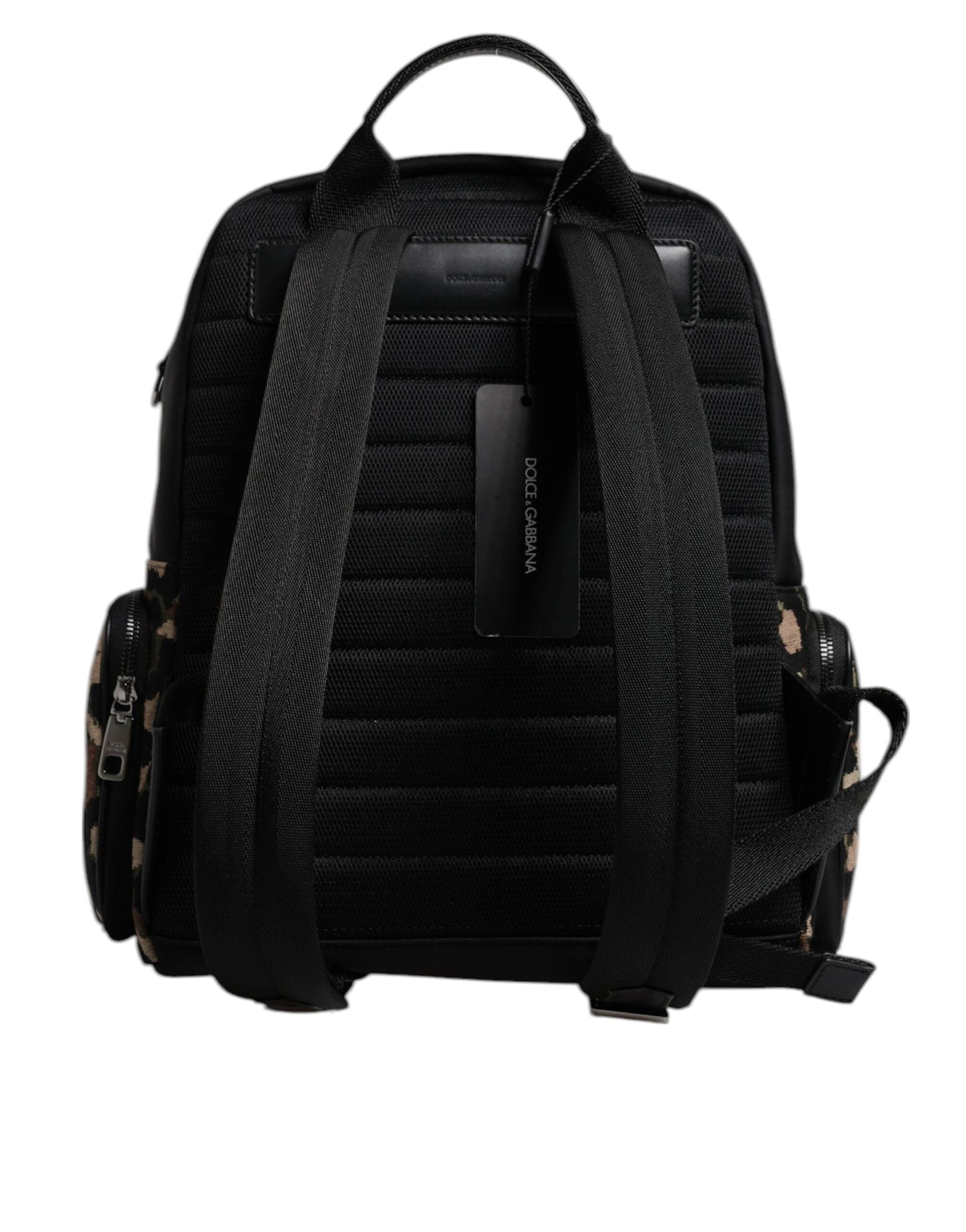 Dolce & Gabbana Multicolor Leopard Print DG Logo Plaque Men Backpack Men's Bag