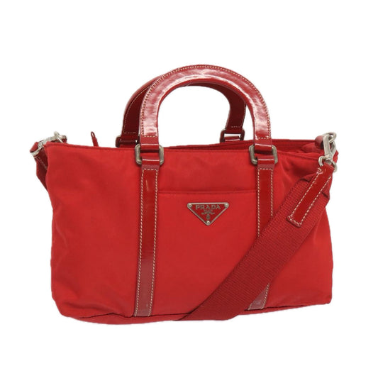 PRADA Hand Bag Nylon 2way Red  67986