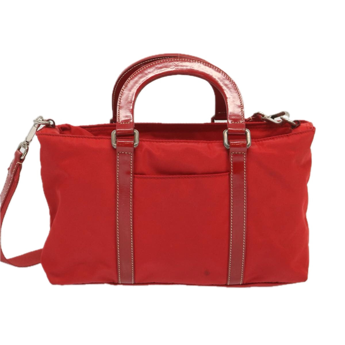 PRADA Hand Bag Nylon 2way Red  67986