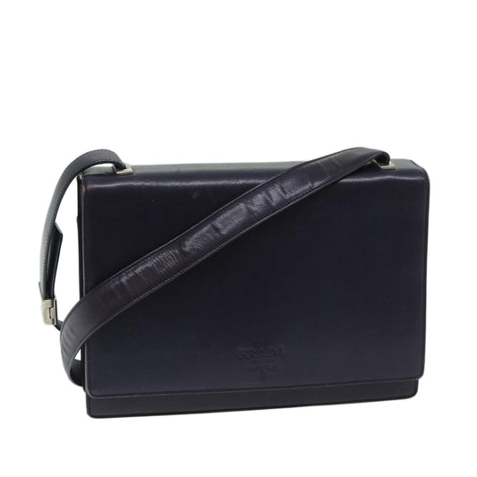 PRADA Shoulder Bag Leather Purple  68014