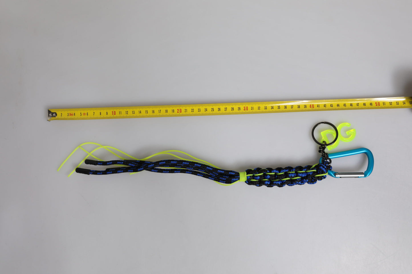 Dolce & Gabbana Multicolor Tape String DG Logo Keychain Polyester Men's Keyring