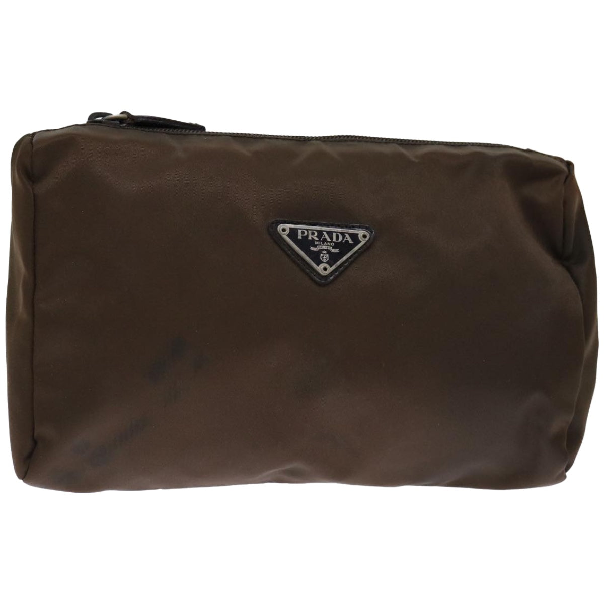 PRADA Pouch Nylon Brown  68084