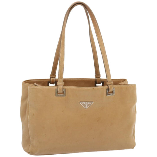 PRADA Hand Bag Leather Beige  68085