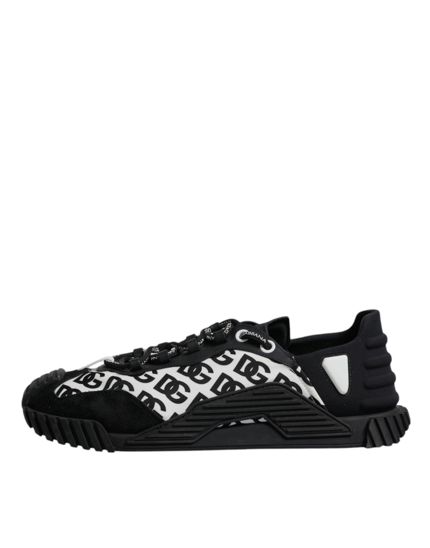 Dolce & Gabbana Black Logo Lace Up Low Top NS1 Sneakers Men's Shoes ()