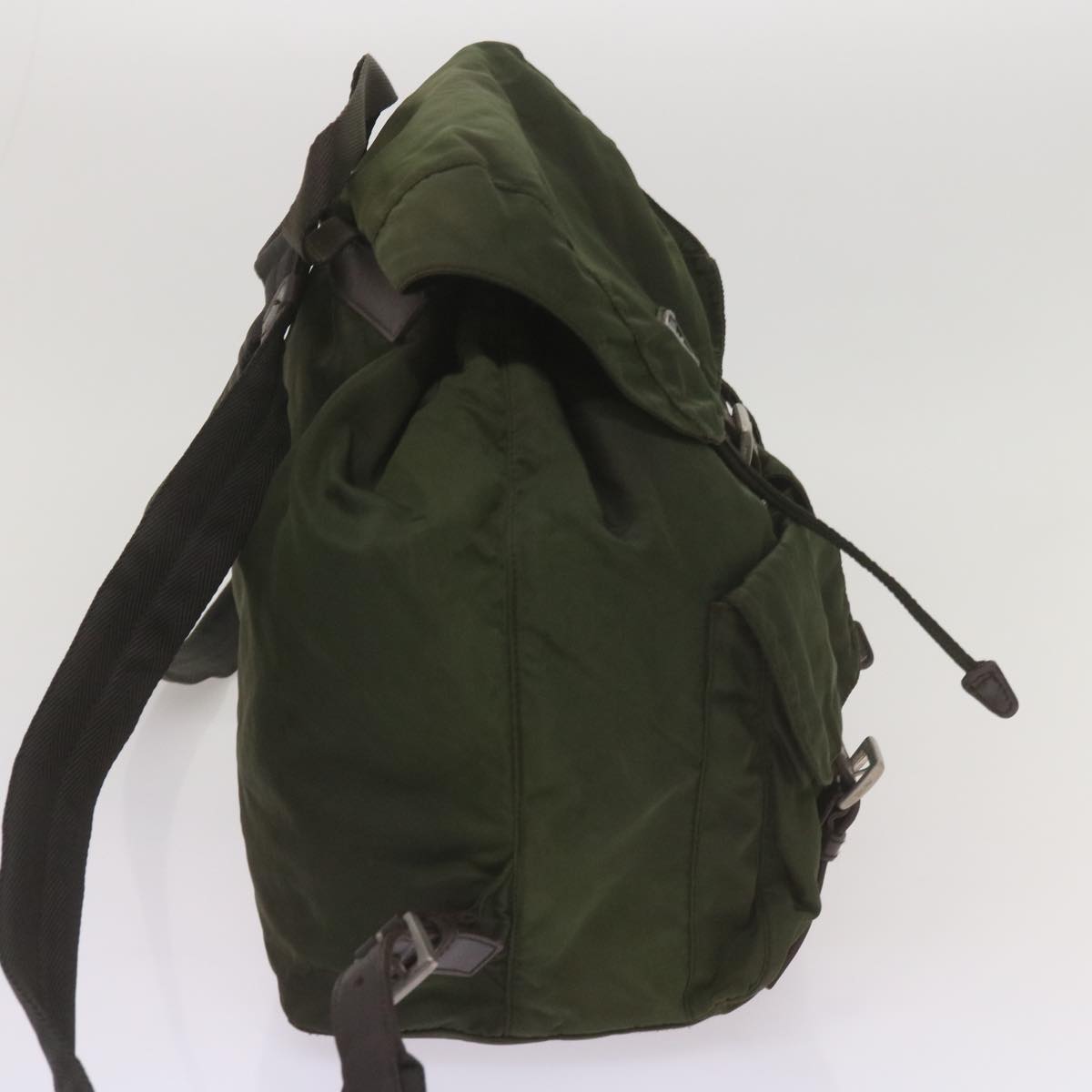 PRADA Backpack Nylon Khaki  68153
