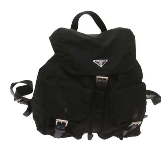 PRADA Backpack Nylon Black  68176