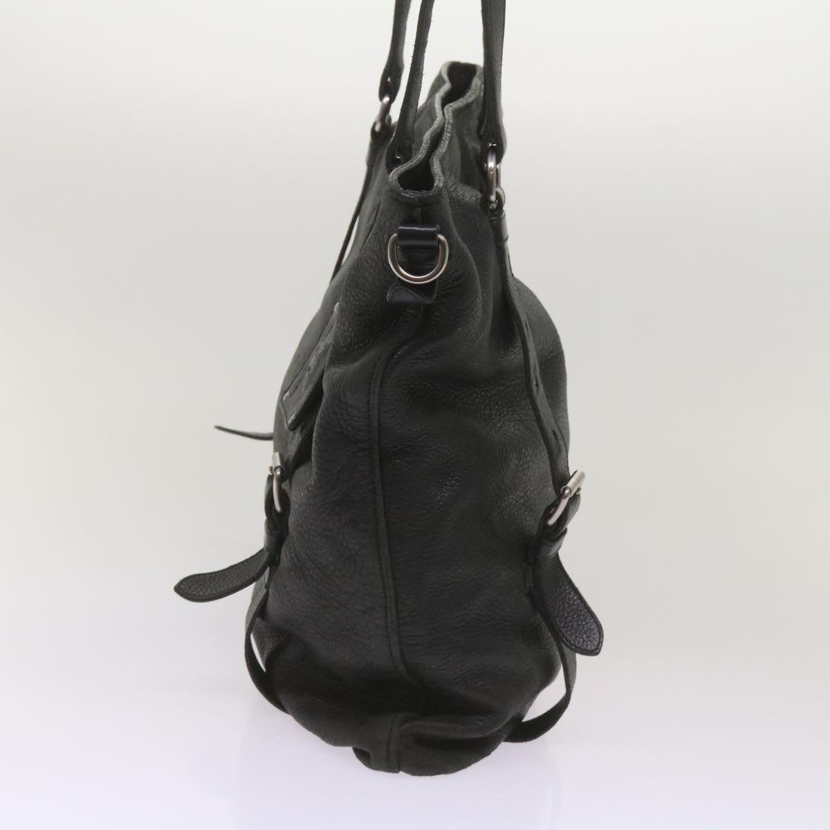 PRADA Tote Bag Leather Black  68223
