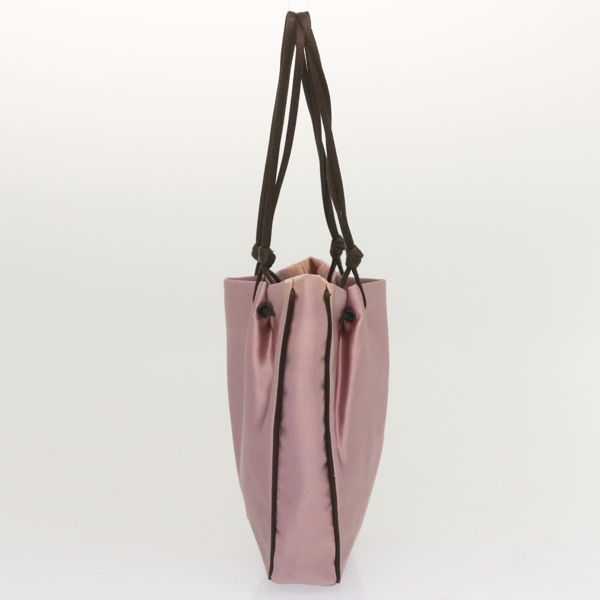 PRADA Hand Bag Satin Pink  68289