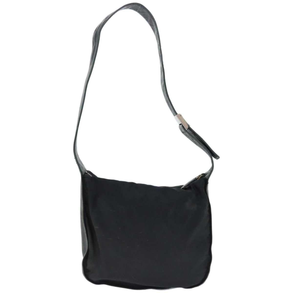 PRADA Shoulder Bag Nylon Leather Black  68336