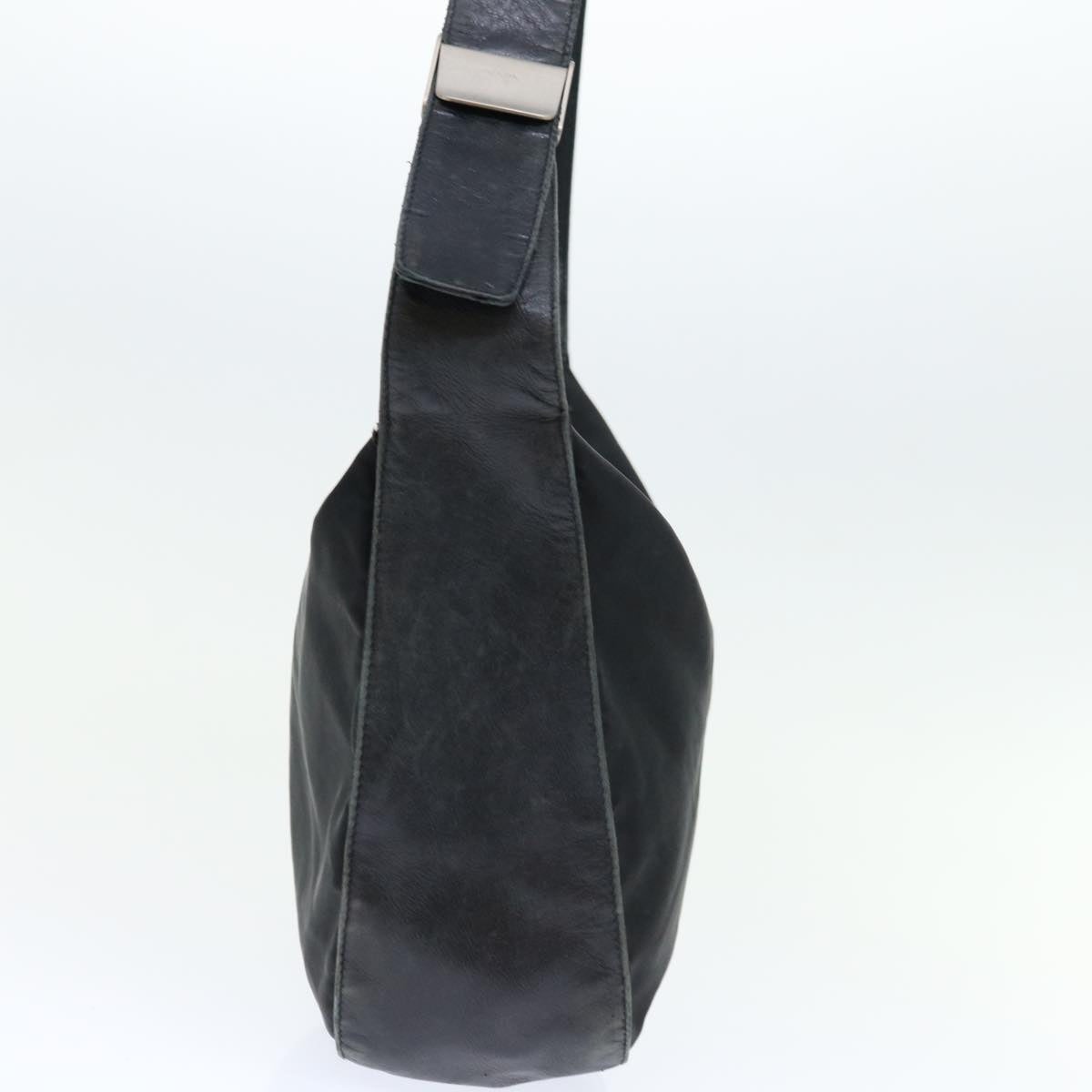PRADA Shoulder Bag Nylon Leather Black  68336