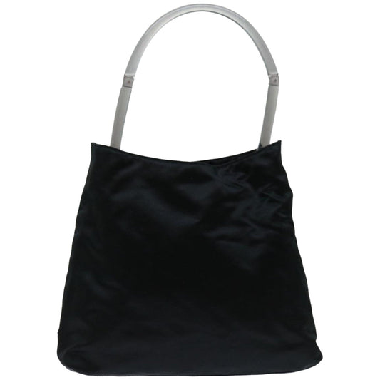 PRADA Shoulder Bag Satin Black  68341