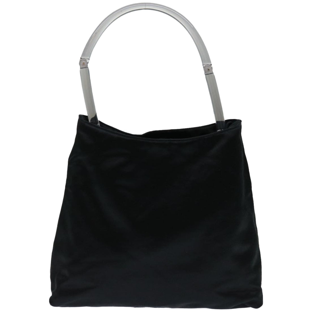 PRADA Shoulder Bag Satin Black  68341