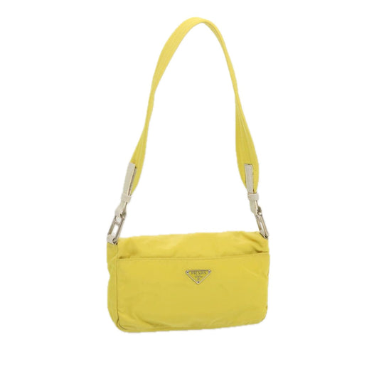 PRADA Shoulder Bag Nylon Yellow  68364