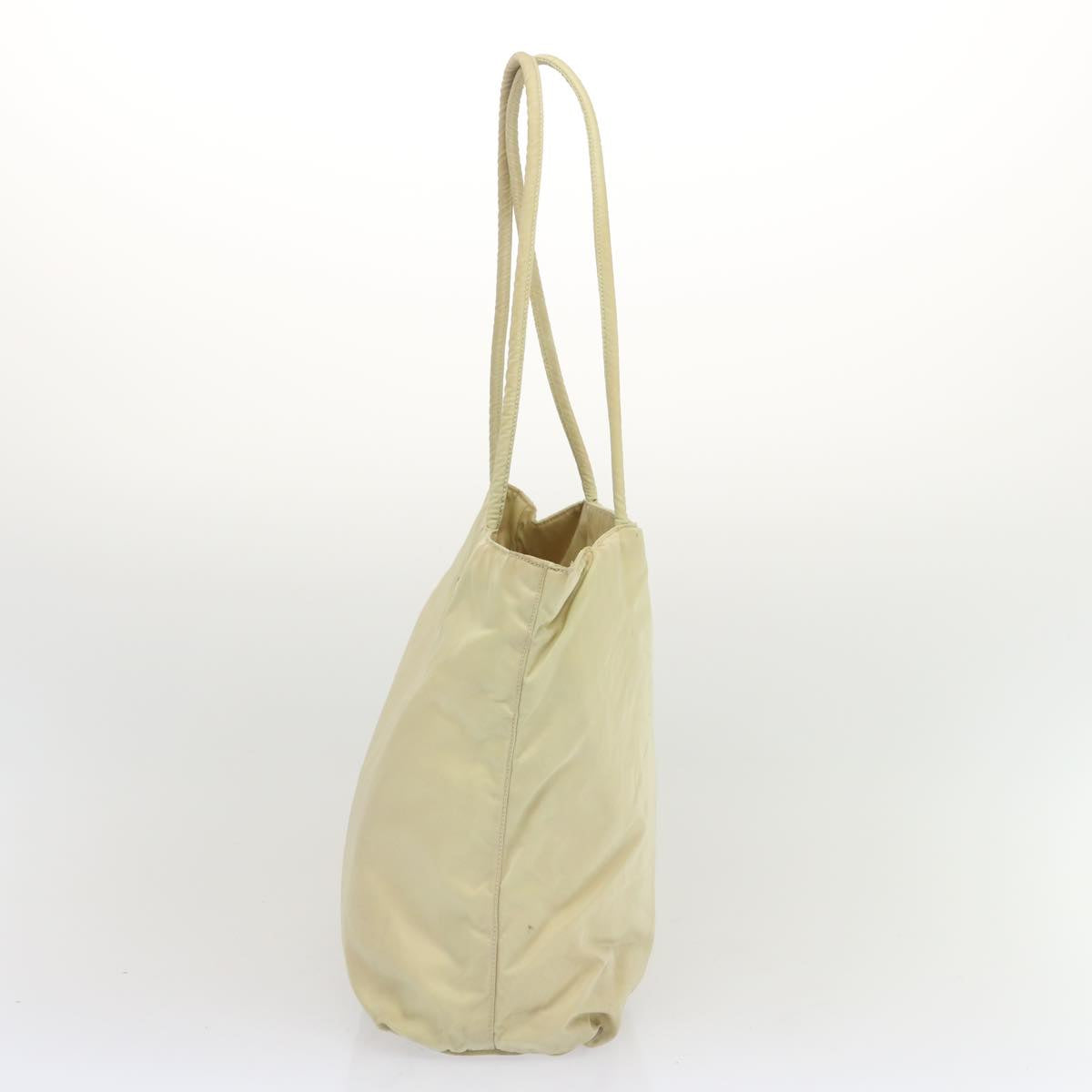 PRADA Tote Bag Nylon Cream  68399