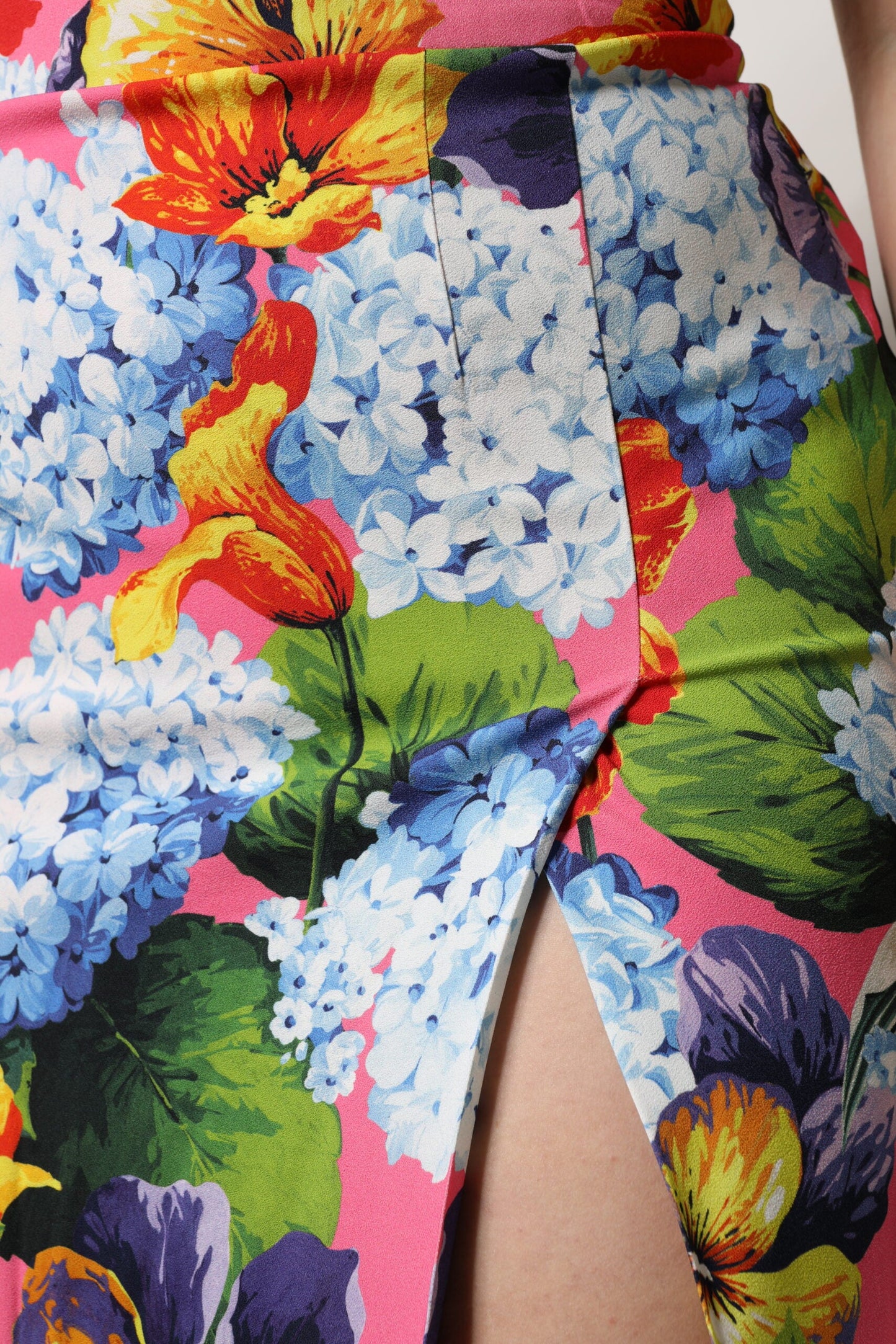 Dolce & Gabbana Multicolor Floral High Waist Midi Women's Skirt