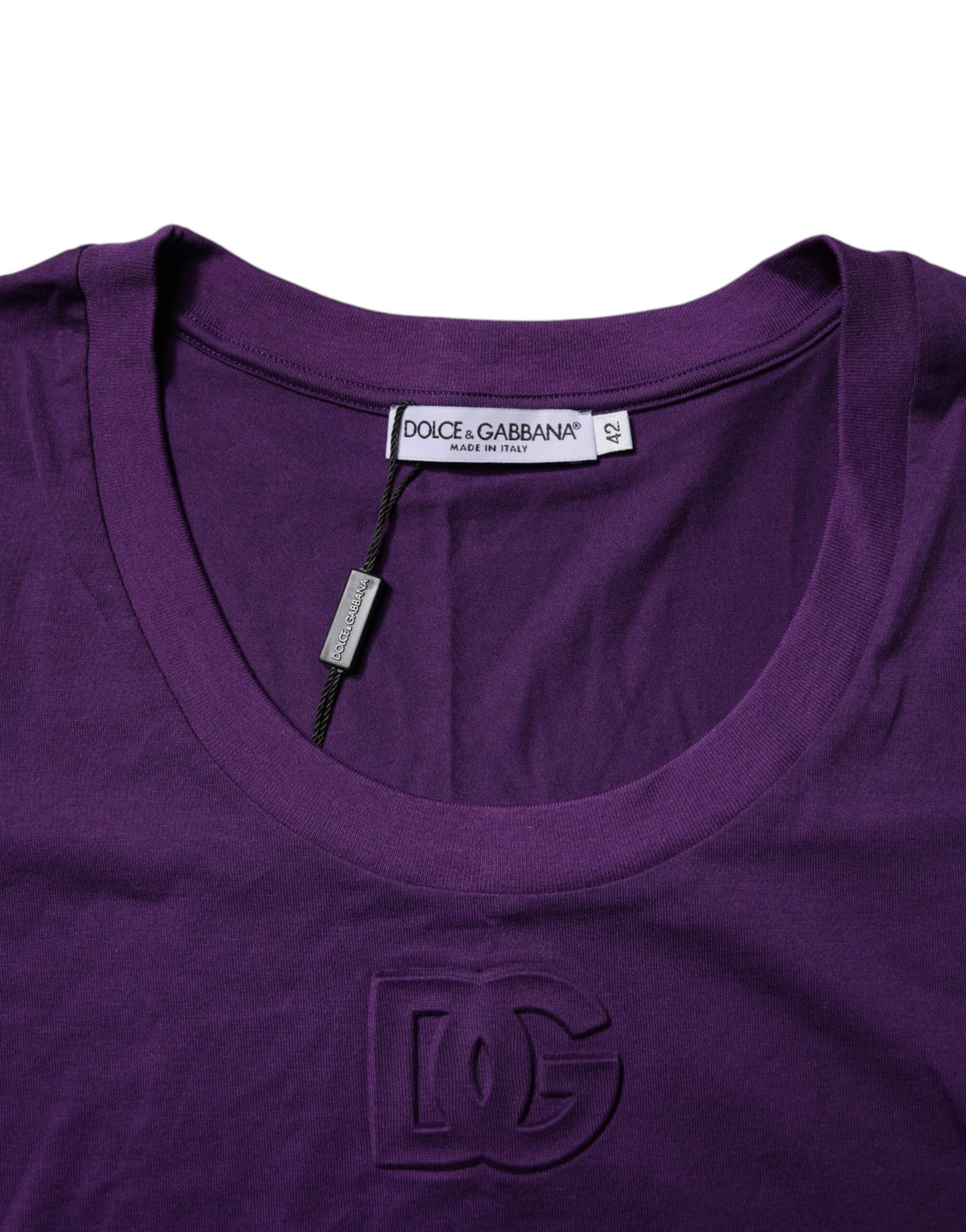 Dolce & Gabbana Violet Cotton Crewneck Short Sleeves Women's T-shirt ()