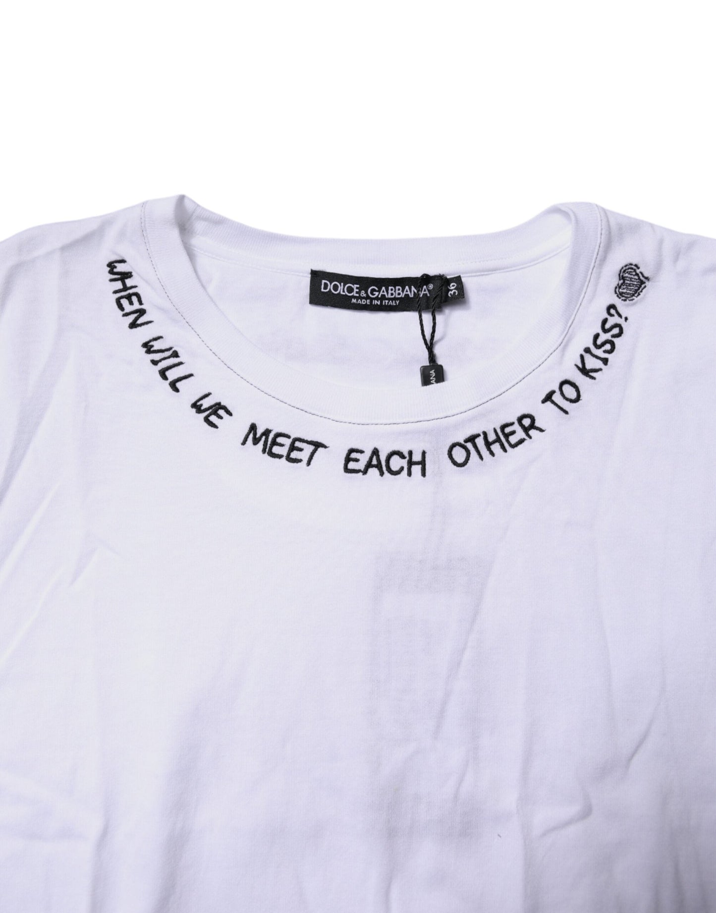 Dolce & Gabbana White Cotton Sleeveless Printed Tank Women's T-shirt ()