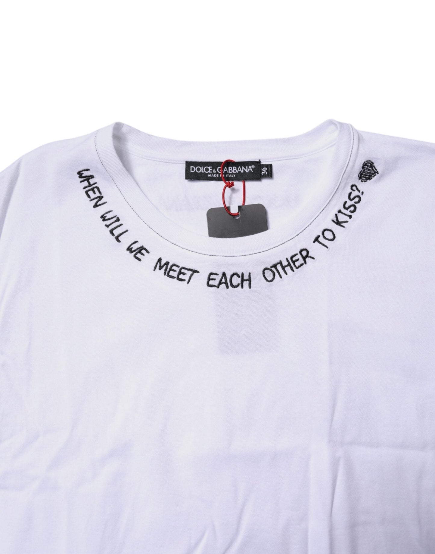 Dolce & Gabbana White Cotton Sleeveless Printed Tank Women's T-shirt ()