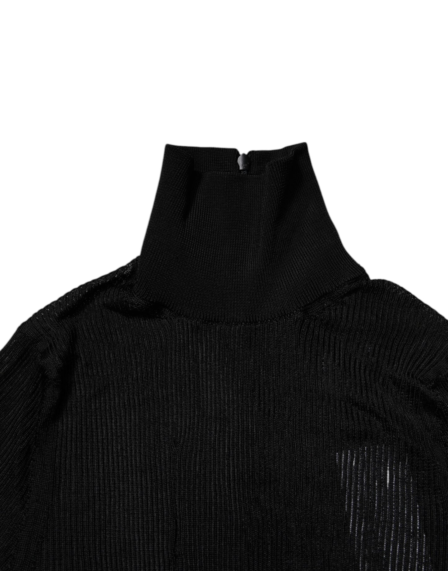 Dolce & Gabbana Black Knit Long Sleeves Turtleneck Slim Women's Top ()