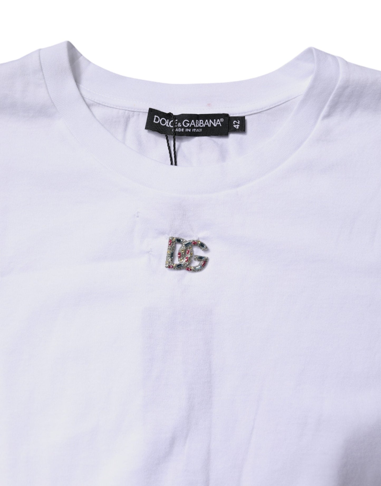 Dolce & Gabbana White Cotton Sleeveless Round Neck Tank Women's Top ()