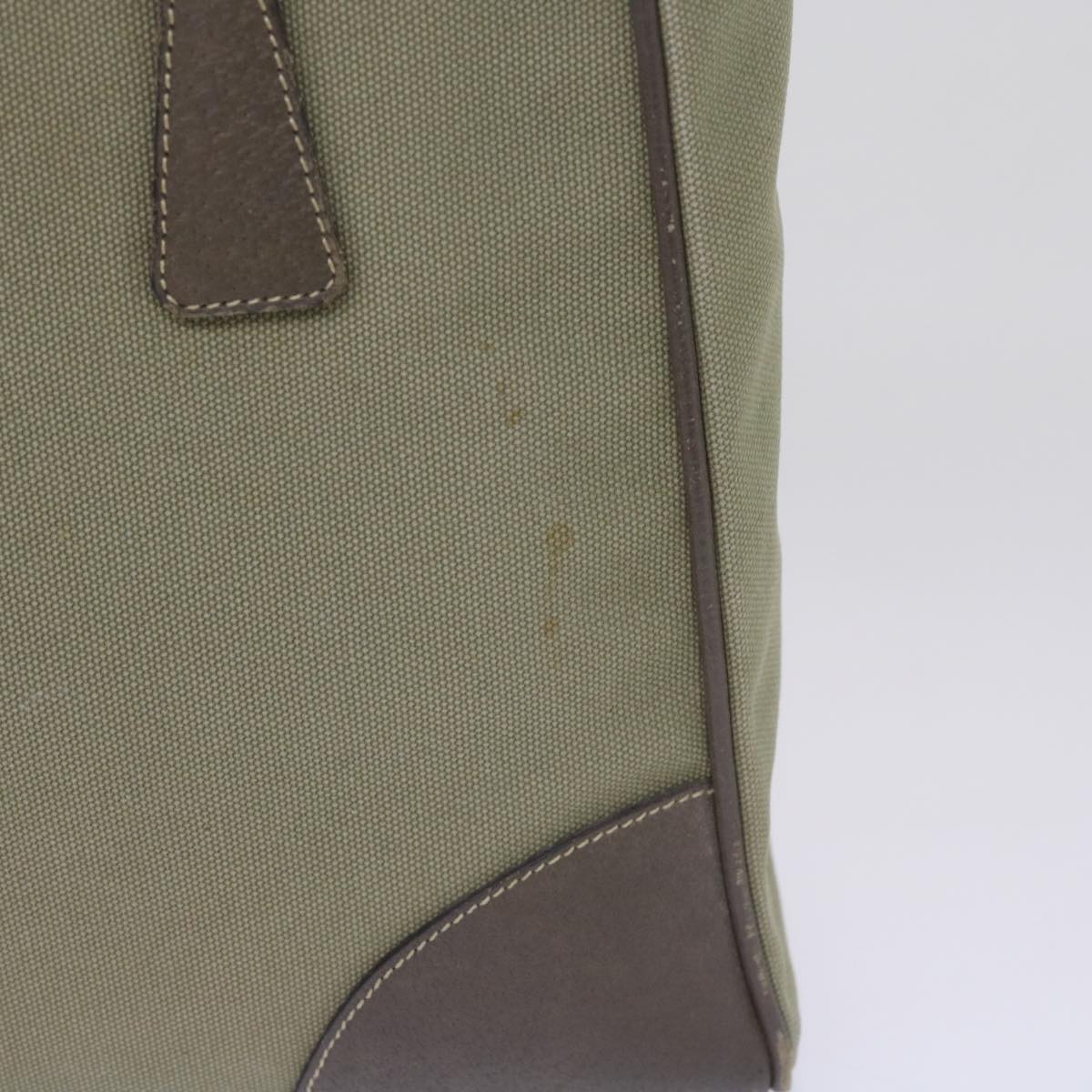 PRADA Hand Bag Canvas Khaki  68681