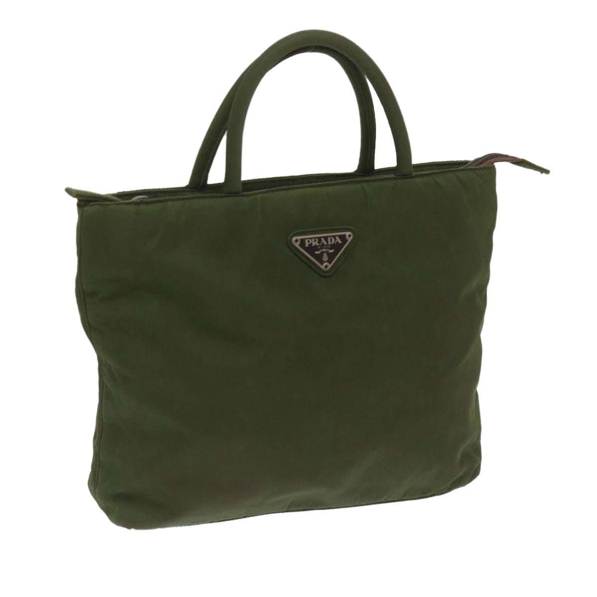 PRADA Hand Bag Nylon Khaki  68783