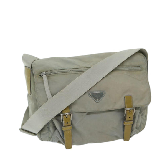 PRADA Shoulder Bag Nylon Gray  68807
