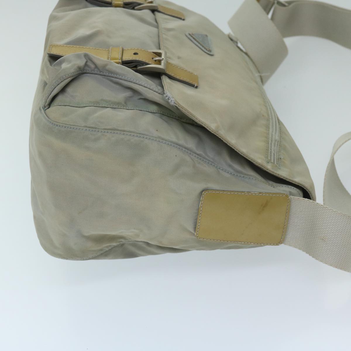 PRADA Shoulder Bag Nylon Gray  68807