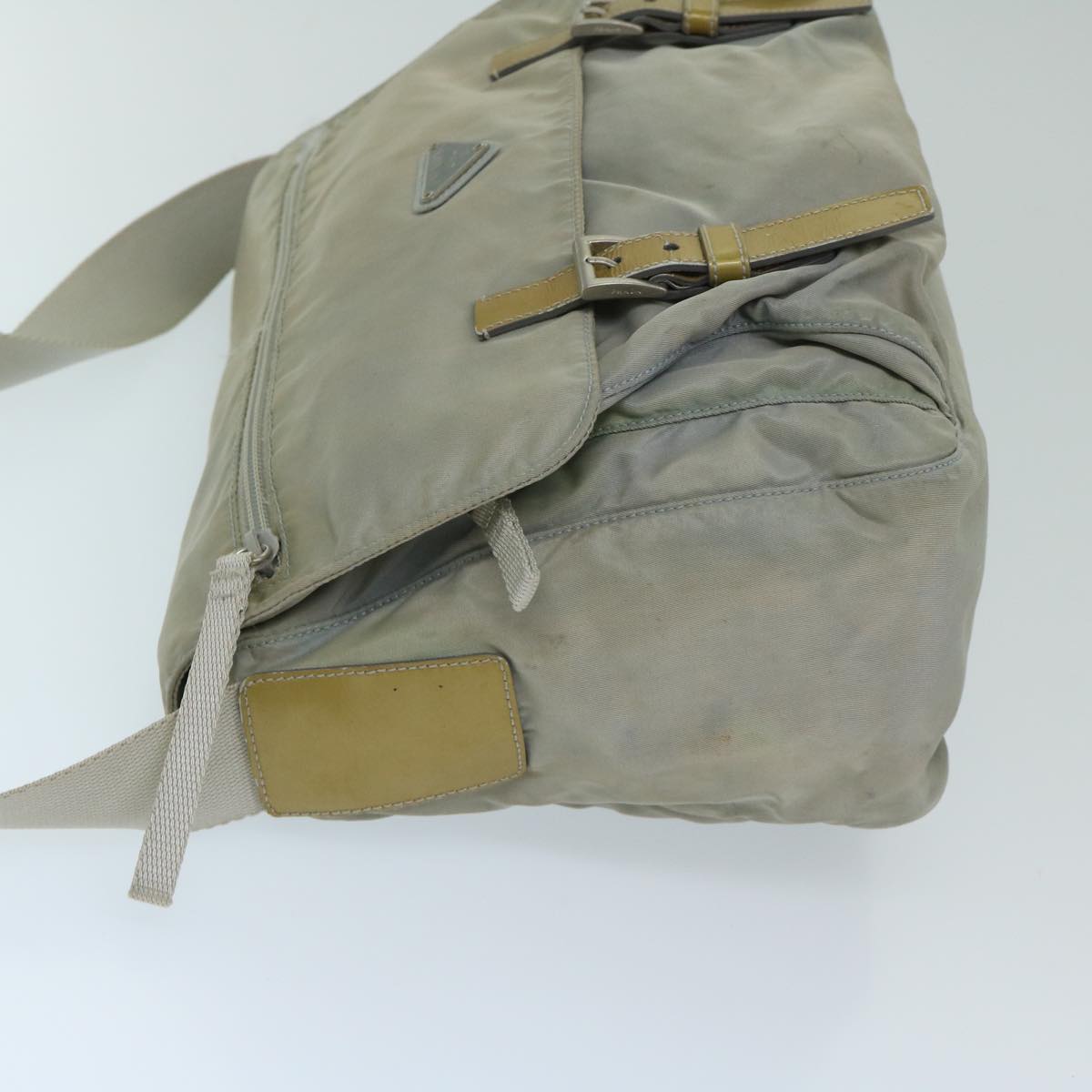 PRADA Shoulder Bag Nylon Gray  68807