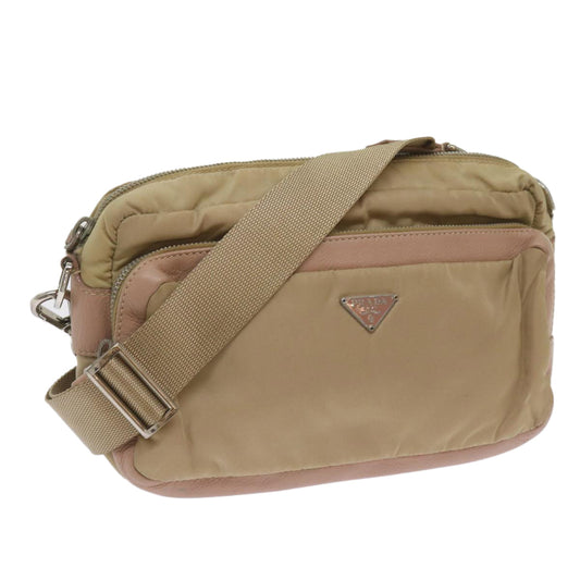 PRADA Shoulder Bag Nylon Beige  68812