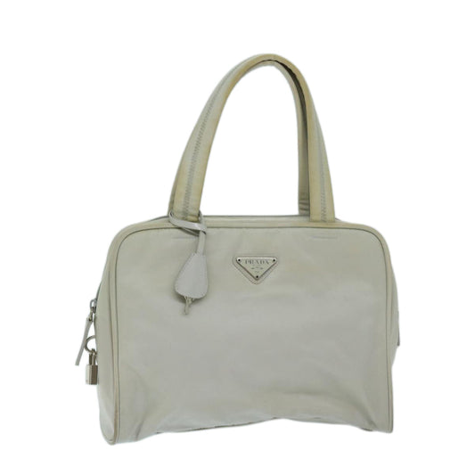 PRADA Hand Bag Nylon Gray  68818