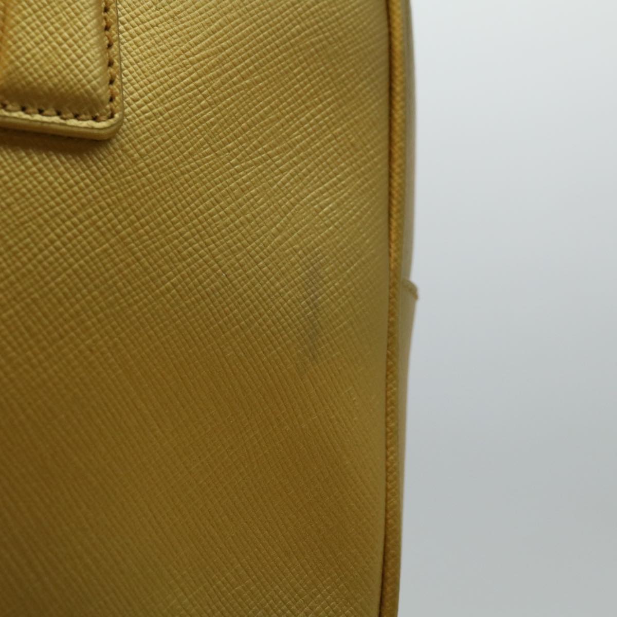 PRADA Safiano leather Hand Bag Gold  68846