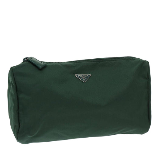 PRADA Pouch Nylon Green  68869