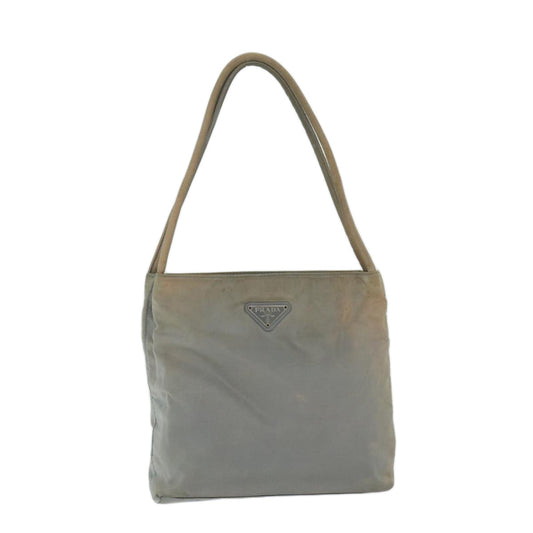 PRADA Hand Bag Nylon Gray  68871