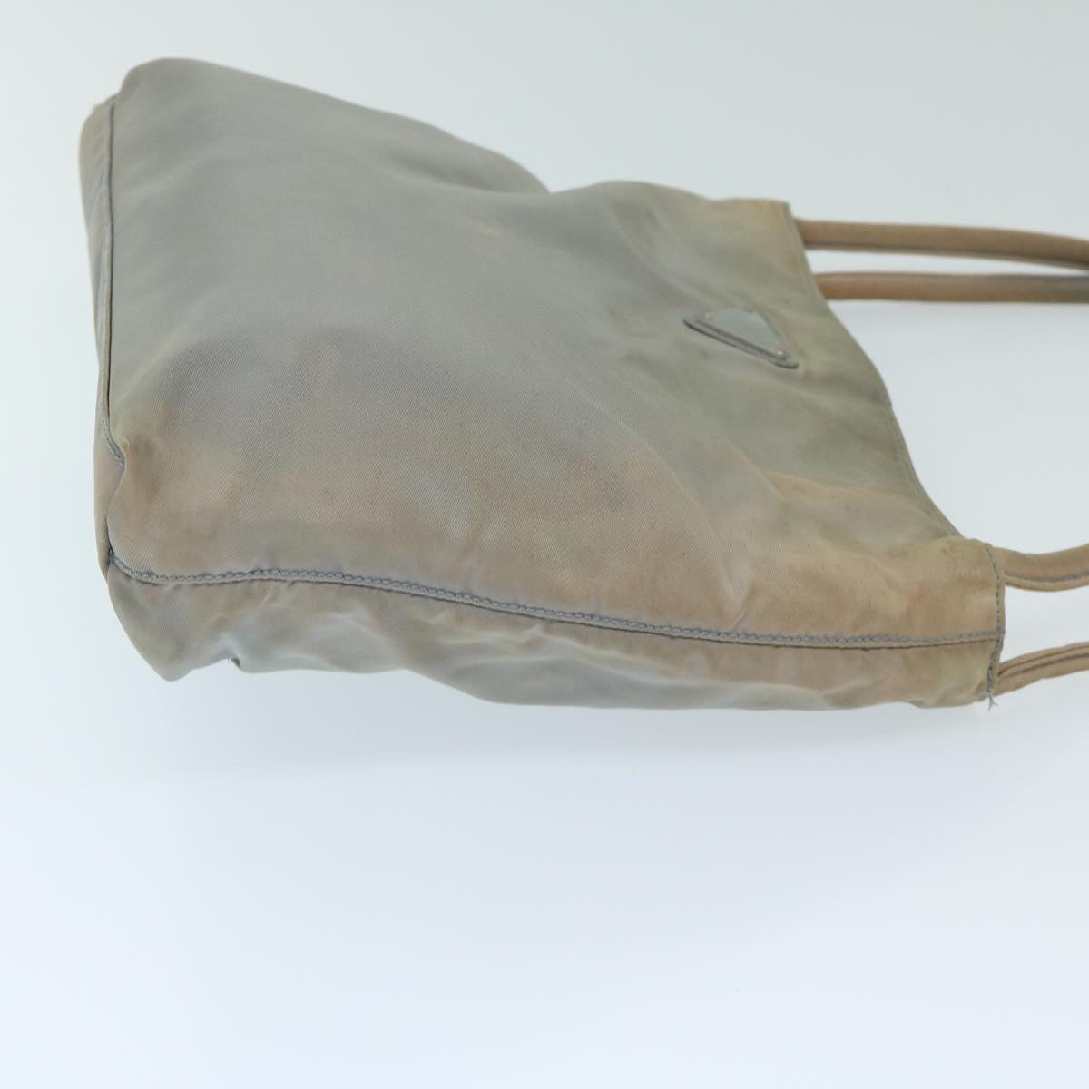 PRADA Hand Bag Nylon Gray  68871