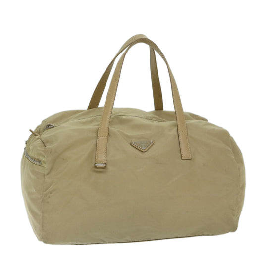 PRADA Hand Bag Nylon Beige  68875