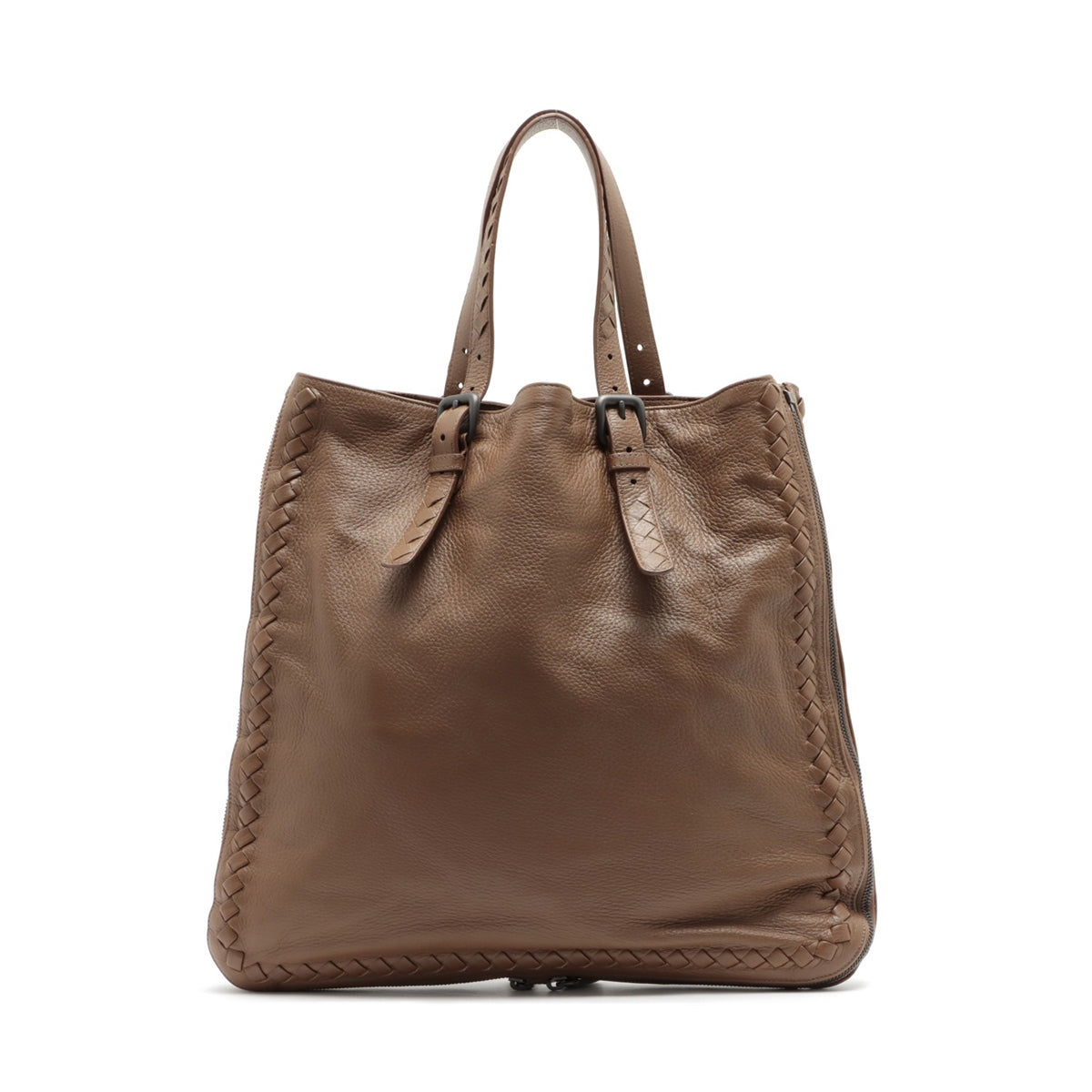 Bottega Veneta Intercourse Leather Toilet Bag Brown