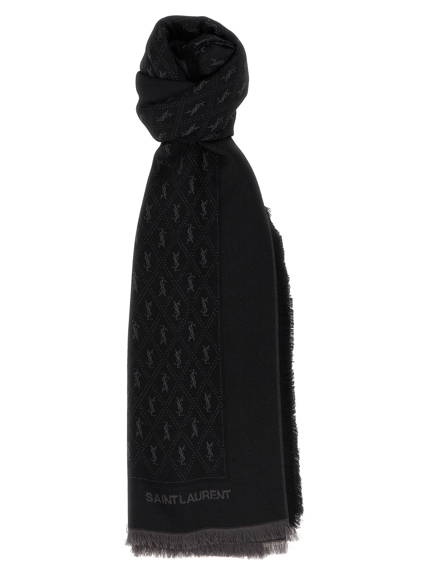 Saint Laurent Men Ysl Monogram Scarf
