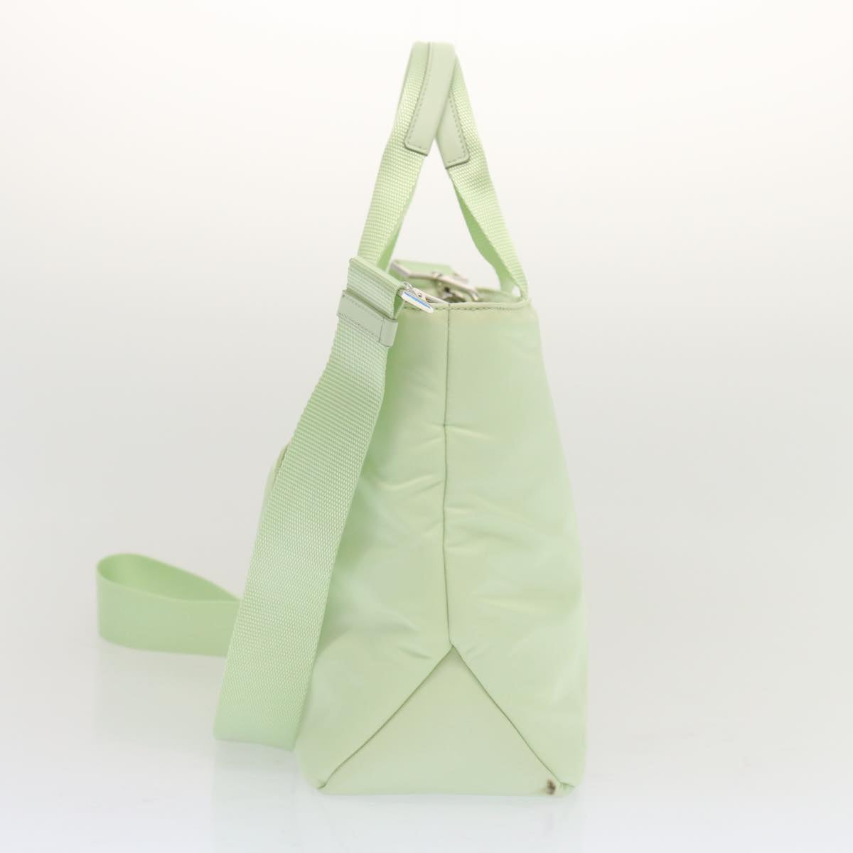 PRADA Hand Bag Nylon 2way Light Green 68918A