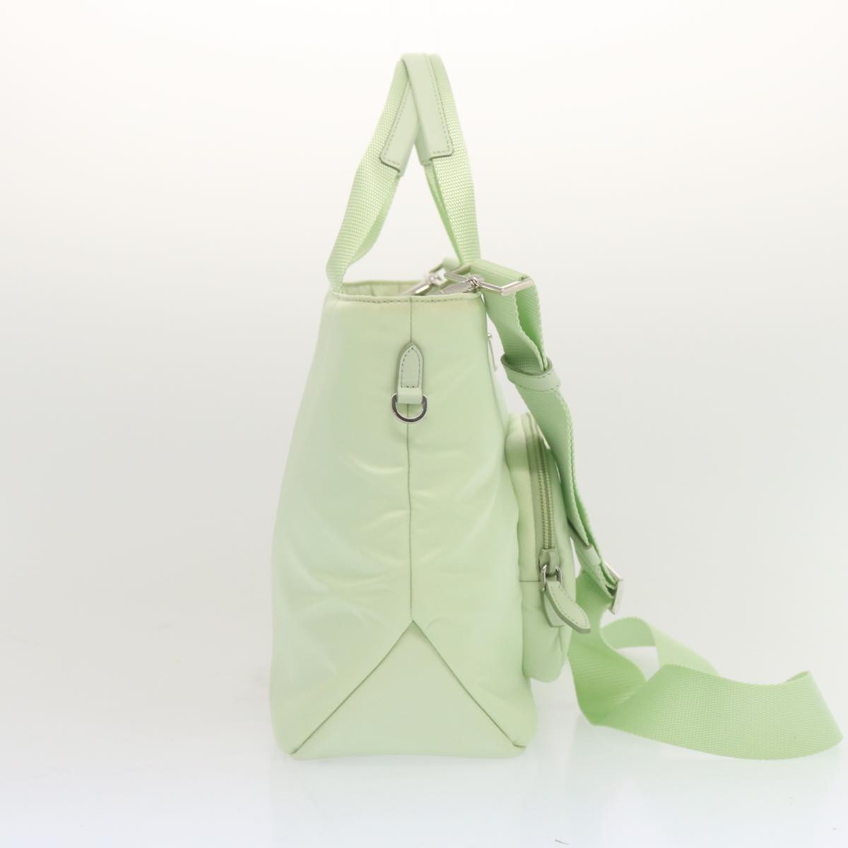 PRADA Hand Bag Nylon 2way Light Green 68918A