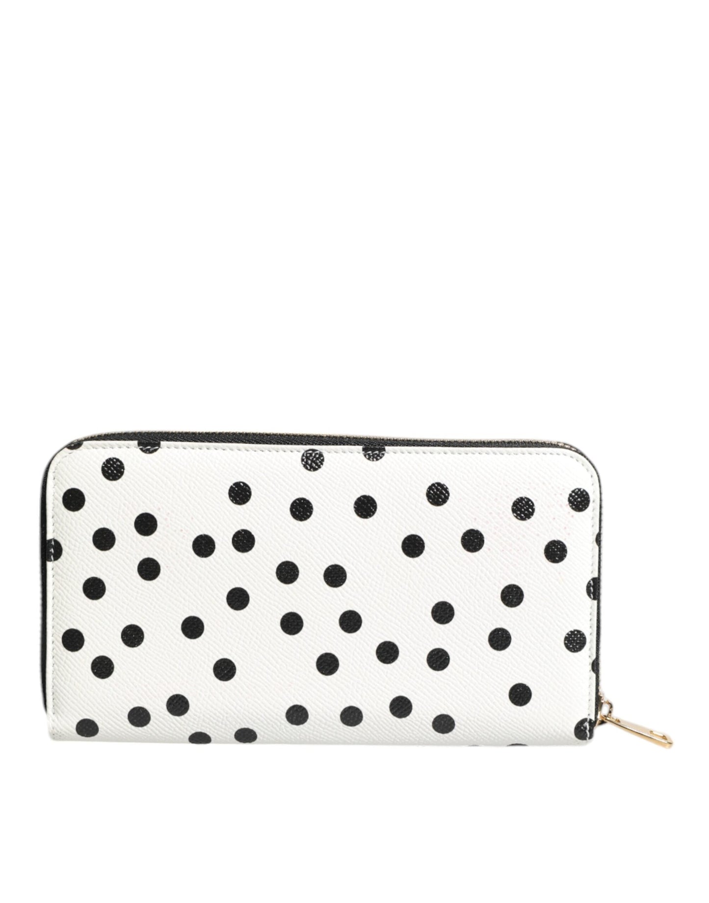 Dolce & Gabbana White Black Striped Leather Zip Around Continental Women's Wallet ()