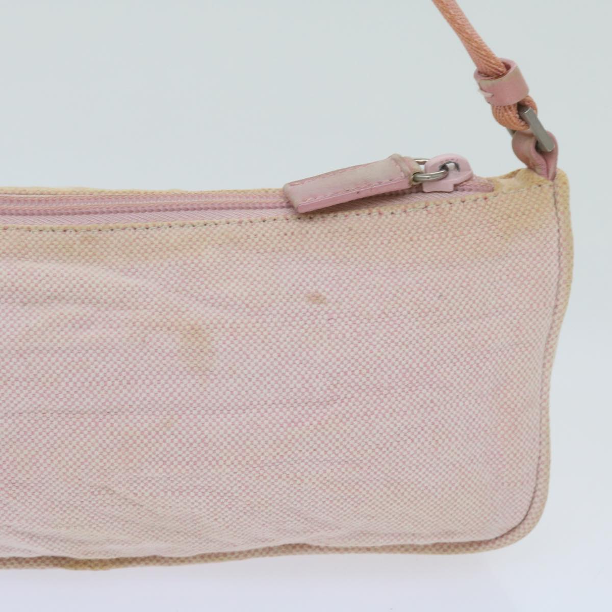 PRADA Accessory Pouch Canvas Pink 68983